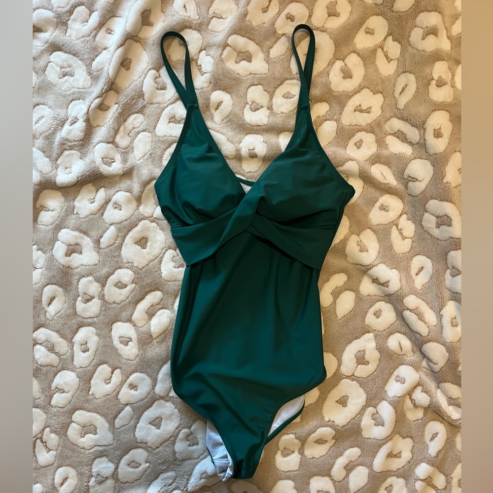 Green one piece swimsuit